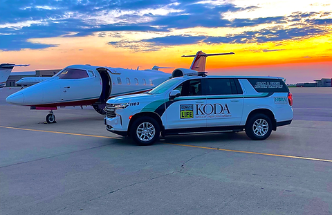 KODA vehicle by airplane